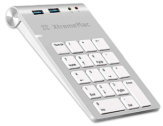 Доп. клавиатура с хабом XtremeMac NUMPAD WITH HUB 2*USB-A 3.0 PORTS + JACK