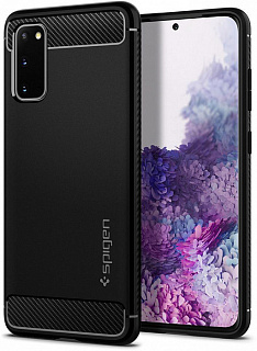 Чехол Spigen Rugged Armor, black - Galaxy S20