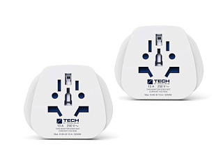 Комплект из 2-х cетевых адаптеров-переходников Travel Blue World-to-EU (902), цвет белый