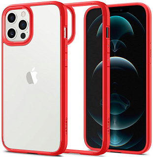 Чехол-накладка Spigen Ultra Hybrid (ACS01704) для iPhone 12/ iPhone 12 Pro (Red)