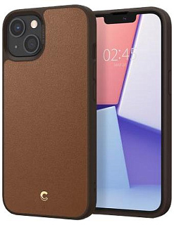 Чехол Spigen Cyrill Leather Brick (ACS03183) для iPhone 13 (Saddle Brown)