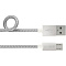 Дата -Кабель USB-miсroUSB, PVC/Nylon,цвет-Silver, 2м