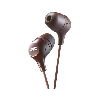 Наушники JVC проводные внутриканальные, модель HA-FX38-T-E, серия Marshmallow. Цвет: коричневый