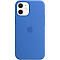 Силиконовый чехол MagSafe для IPhone 12 mini цвета капри (синий)