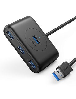 UGREEN. USB концентратор (хаб) 4 х USB 3.0, 1 м, цвет черный (20291)