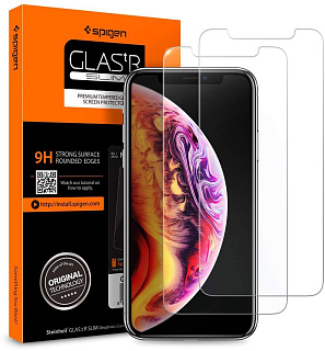 Защитное стекло Spigen Glass GLAS.tR SLIM 2 pack - iPhone XS/X