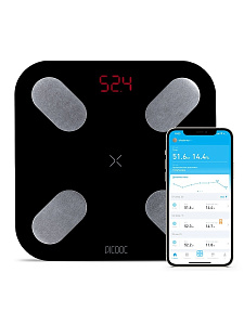 Умные диагностические весы Picooc Mini Black V2 (6924917717391), черные