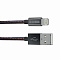 Джинсовый USB Кабель передачи данных с металлическими коннекторами для IPhone5/6/7/8/Х8pin,1,2м
