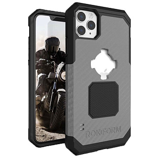 Противоударный чехол-накладка Rokform Rugged Case для iPhone 11 Pro Max со встроенным магнитом. Цвет: серый