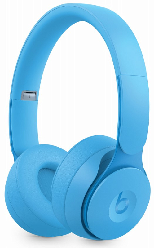фото Беспроводные наушники Beats Solo Pro с системой шумоподавления голубого цвета 