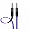 Кабель аудио AUX BW 3.5мм jack - 3,5мм jack фиолет/черн, 1(!)м