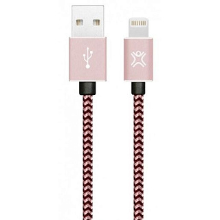 Кабель XtremeMac Premium Lightning to USB. Оплетка сделана из нейлона. Длина 1,2м. Цвет розовое золото.