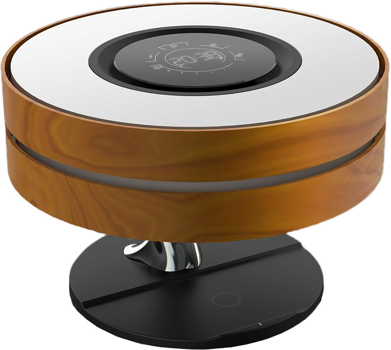 фото Умный светильник HomeTree Dawn (YT-M1601-B3) с беспроводной зарядкой и колонкой (Brown)