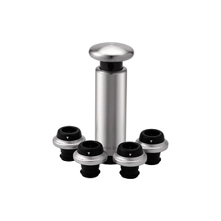 Набор для хранения вина Circle Joy Manual Wine pump with 4 stoppers