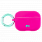 Чехол Case-Mate AirPods PRO Hookups для футляра с возможностью беспроводной зарядки наушников AirPods PRO. Цвет фуксия, кольцо мятное
