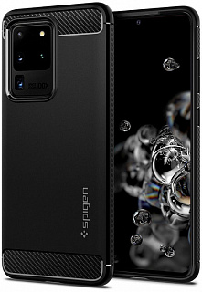 Чехол Spigen Rugged Armor, black - Galaxy S20 Ultra