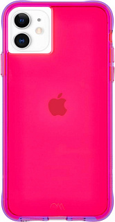 Чехол Case-Mate Tough NEON для iPhone 11. Цвет розовый/фиолетовый