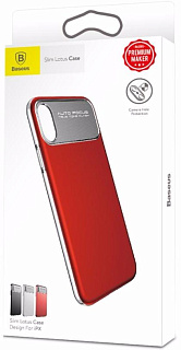 Чехол Baseus Slim Lotus Case For IP X Red