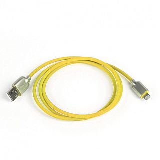 Кабель Rombica Digital MB-05, интерфейс Lightning to USB. Длина 1 м. Цвет желтый.