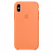 Силиконовый чехол Apple Silicone Case для iPhone XS, цвет (Papaya) свежая папайя