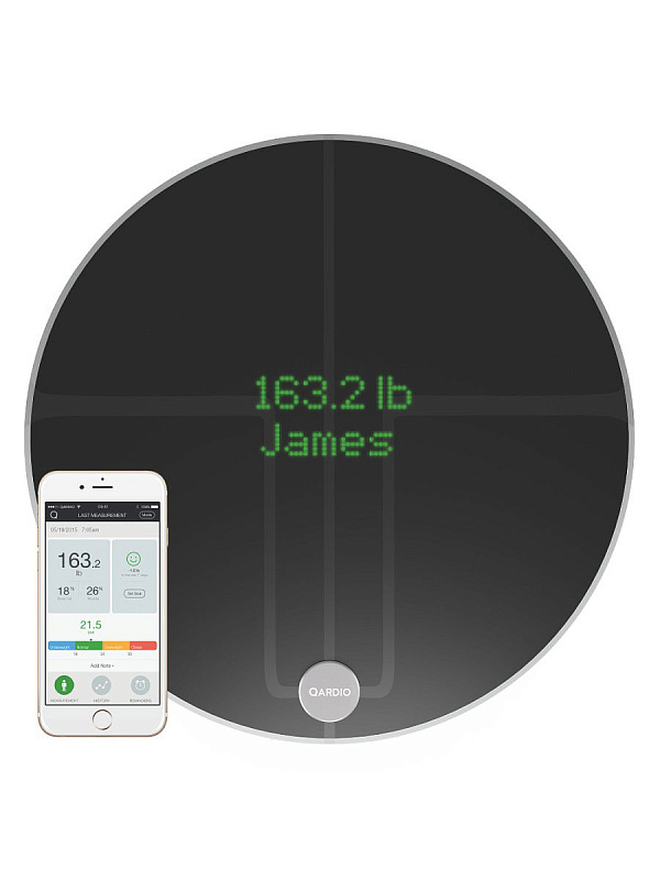 фото Цифровые весы QardioBase 2 Wireless Smart Scale (B200-IVB), цвет черный