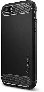 Чехол Spigen для iPhone 5/5s/SE Rugged Armor 041CS20167. Black
