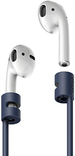 Силиконовый соединительный шнур для наушников Airpods Elago Strap / Jean Indigo