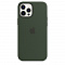 Силиконовый чехол MagSafe для IPhone 12 Pro Max цвета кипрский зеленый