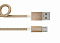 Дата -Кабель USB-miсroUSB, PVC/Nylon,цвет-Gold, 2м