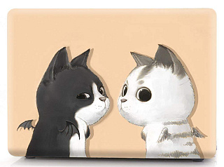 Чехол накладка пластиковая i-Blason для Macbook Pro13 A1706/A1708 Black White cat