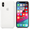Силиконовый чехол Apple Silicone Case для iPhone XS, цвет (White) белый