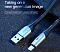 Кабель Baseus Horizontal Data Cable(With An Indicator Lamp)USB For iP 2.4A 1m Black