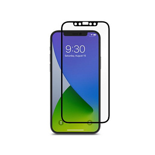 Матовое защитное антибликовое покрытие Moshi iVisor AG для iPhone 12/12 Pro. Цвет боковых сторон - черный