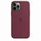 Силиконовый чехол MagSafe для IPhone 12 Pro Max сливового цвета