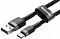Кабель Baseus Cafule (CATKLF-BG1) USB/USB Type C 1m (Grey/Black)