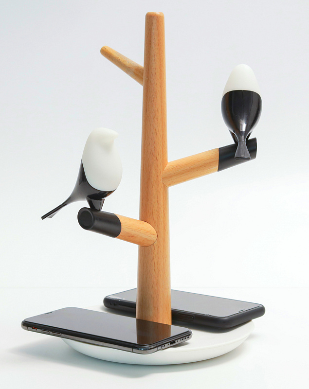 фото Cветильник с двойной fast-charge зарядкой Qis-HomeTree