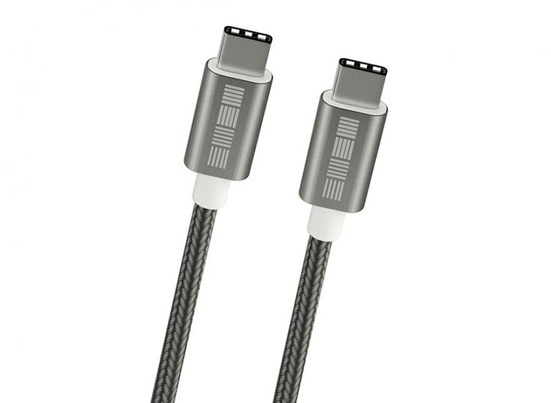 фото Type C-Type C USB 2.0 кабель Space, Gray нейлон 1,0м, AA ,M-M