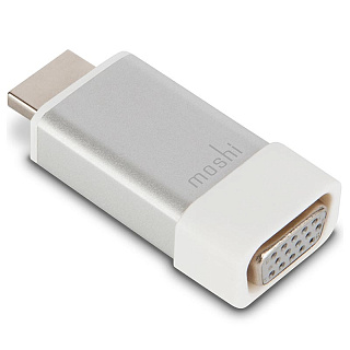 Адаптер Moshi HDMI на VGA с поддержкой аудио. AUX 3,5 mm. Цвет серебряный