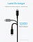 Кабель Anker powerline II USB-A to 3 in 1 charging cable Black