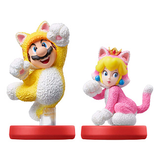 Комплект фигурок amiibo Марио-кот и Пич-кошка (коллекция Super Mario)