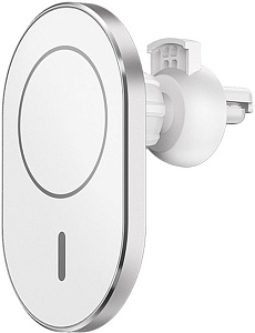 Автодержатель с беспроводной зарядкой Wiwu Magnetic Wireless Charger Car CH-306 (White)