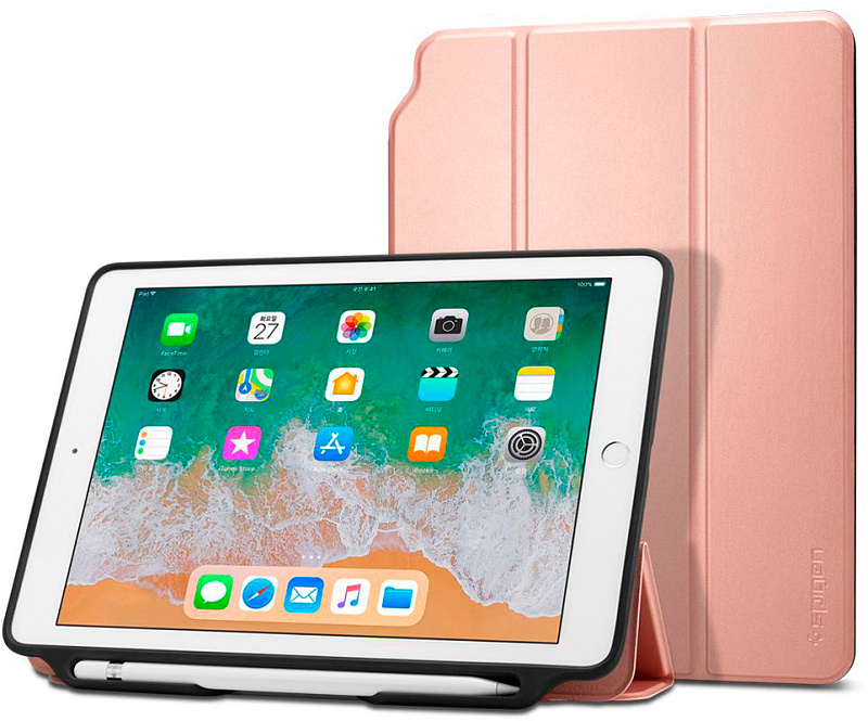 фото Чехол - книжка Spigen Smart Fold 2, pink - iPad 9.7" 2017/2018