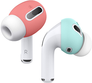 Чехол Elago Ear Tips (EAPP-PADSM-IRCBL) для AirPods Pro (Italian Rose/Coral Blue)