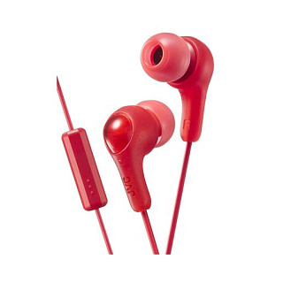 Гарнитура JVC внутриканальная проводная, модель HA-FX7M-R-E, серия Gumy Plus. Цвет: красный