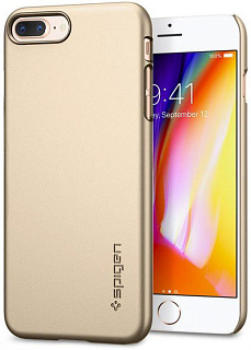 Чехол Spigen Thin Fit (055CS22239) для iPhone 8 Plus (Champagne Gold)