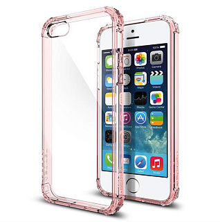 Чехол Spigen для iPhone 5/5s/SE Crystal Shell 041CS20178. Rose Crystal
