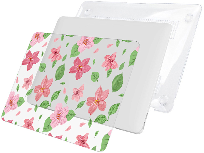 фото Чехол накладка пластиковая i-Blason для Macbook Air 13 new (2018) A1932 Pink flowers