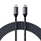 Кабель Satechi USB-C to USB-C, длина 2 м.
Satechi USB-C to USB-C 100W Charging Cable