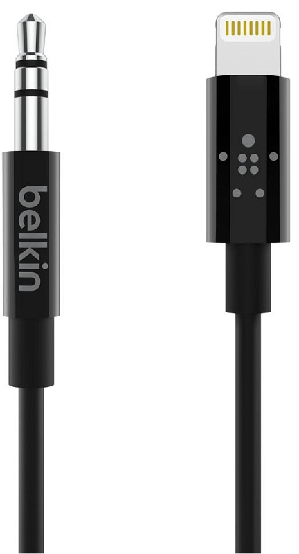 фото Кабель Belkin 3.5mm/Lightning 0.9m AV10172bt03-BLK (Black)