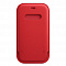 Кожанный чехол MagSafe для iPhone 12/12 Pro Max красного цвета 